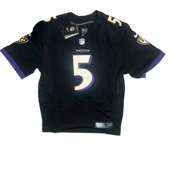 Men's Joe Flacco Black Jersey - #5 Football Baltimore Ravens - Picture 1 of 2